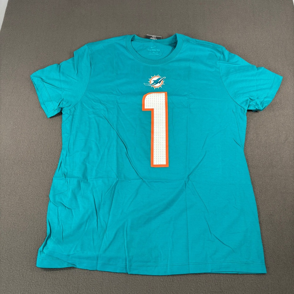 Nike Miami Dolphins Tua Tagovailoa Tee Mens Size XL Aqua Teal NFL T-Shirt